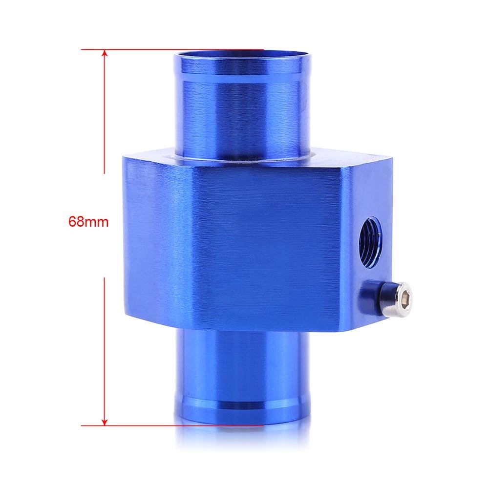 Keenso Universal Aluminum Water Temperature Joint Pipe Gauge - 26mm to 40mm (28mm) Blue Radiator Hose Adapter for Car, Truck & Motorcycle Cooling Systems