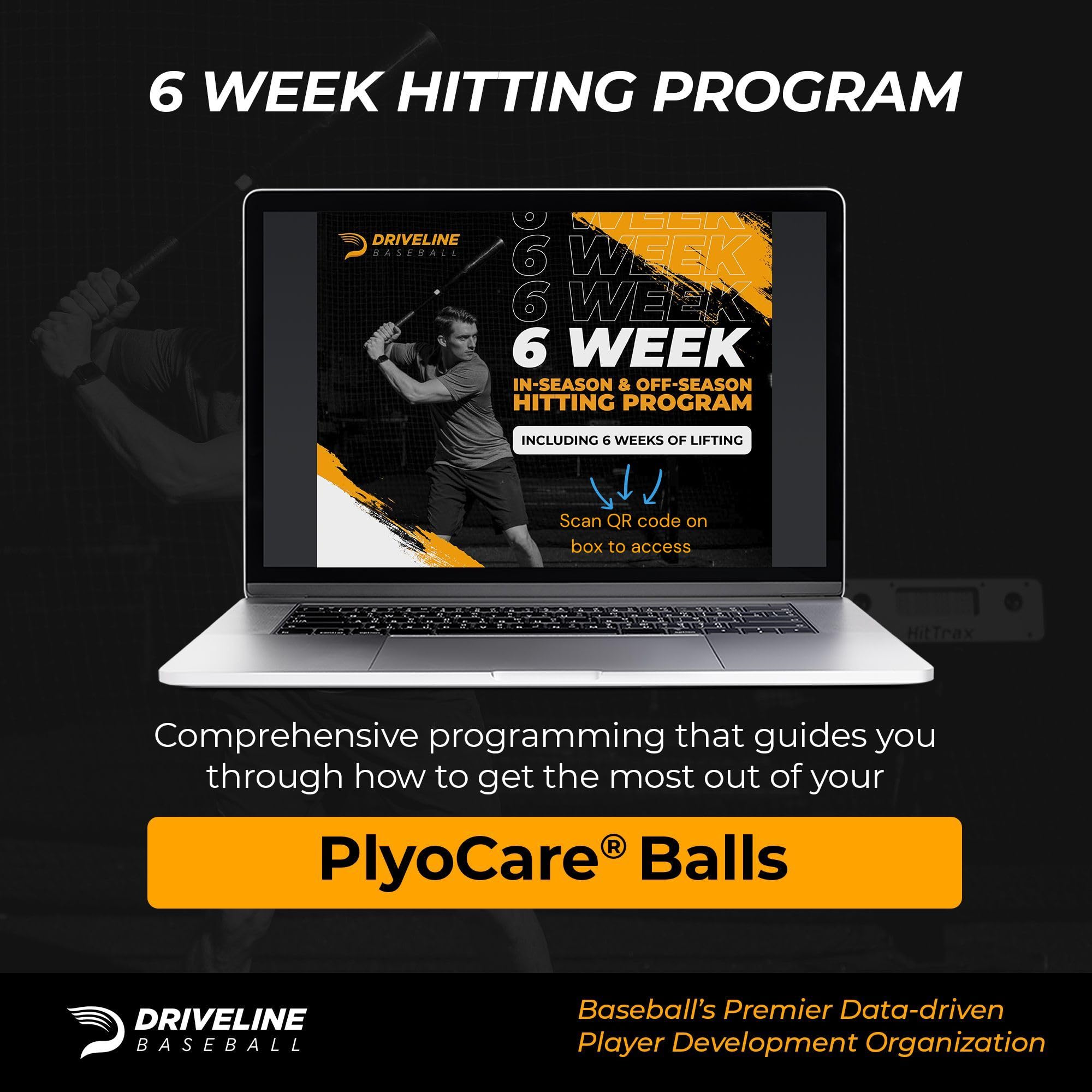 Driveline Baseball PlyoCare® Weighted Training Balls - Set of 12 Heavy Hitting Practice Balls with Free 6-Week Workout Program | Improve Swing Power & Bat Speed for Baseball & Softball Players | Perfect for Batting Cage, Field Practice & Home Training