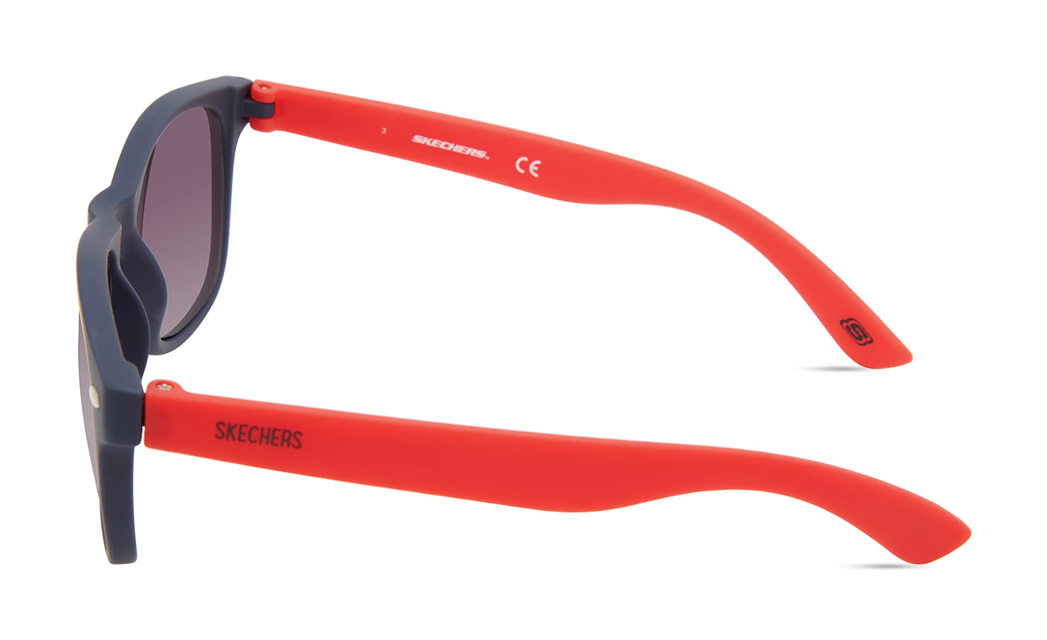 Skechers Boys' SEA9081 Square Sunglasses for Kids - UV Protection, Durable & Stylish - Perfect for Outdoor Play, Beach, and Sports Activities