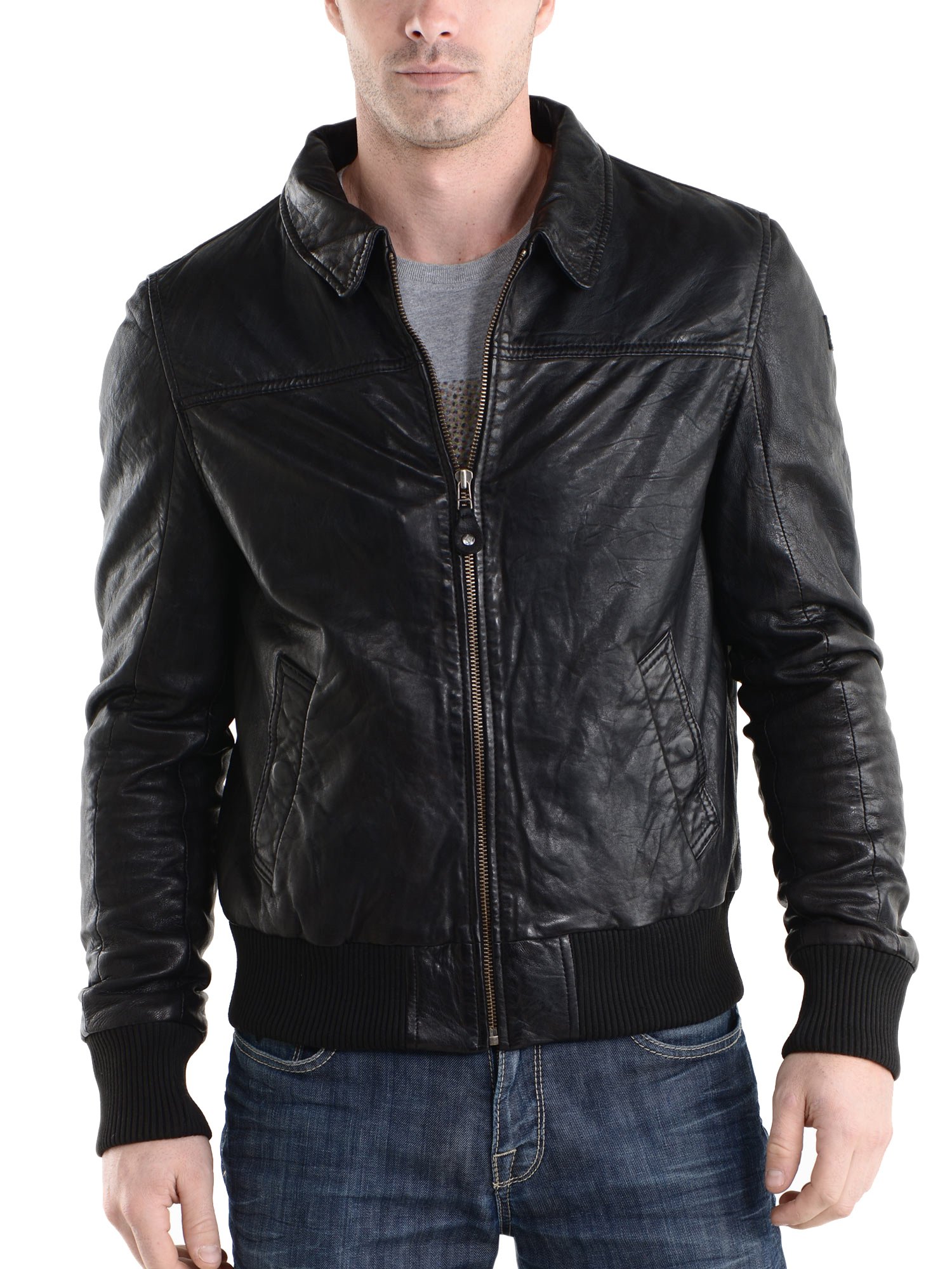 Genuine Cow Leather Jacket for Men - Slim Fit Motorcycle Biker Jacket XC103 | Premium Quality Leather Outerwear for Riding, Casual Wear & Outdoor Adventures