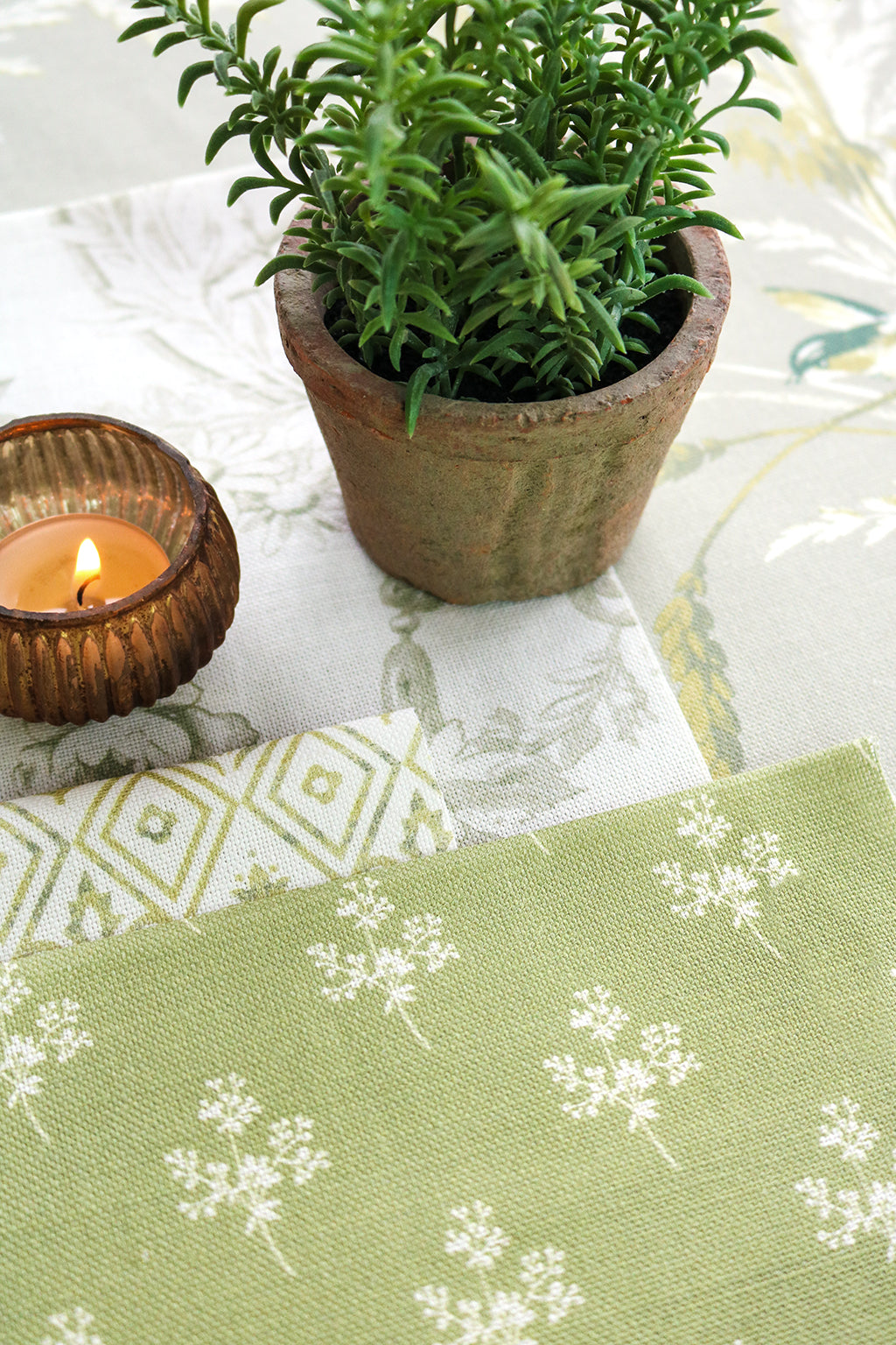 Aria Lace Flower Tarragon - Elegant Lace Floral Decor for Weddings, Home Decor, and DIY Crafts
