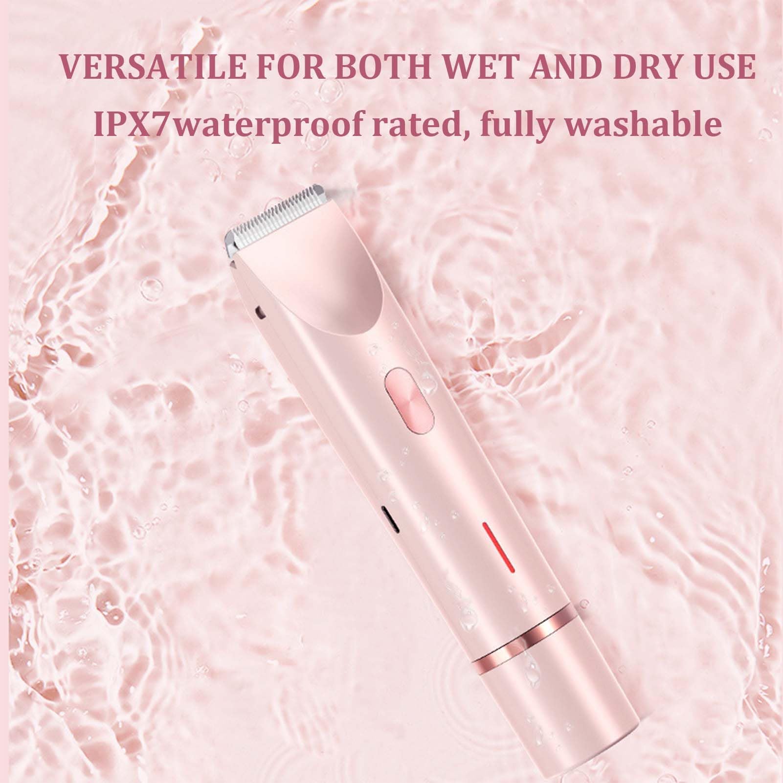 Breezelly 2-in-1 Electric Shaver for Women - Dual Head Wet & Dry Rechargeable Razor for Face, Arms, Legs - Smooth Hair Removal at Home & Travel (Blue) | Perfect for Quick Grooming & Sensitive Skin Care