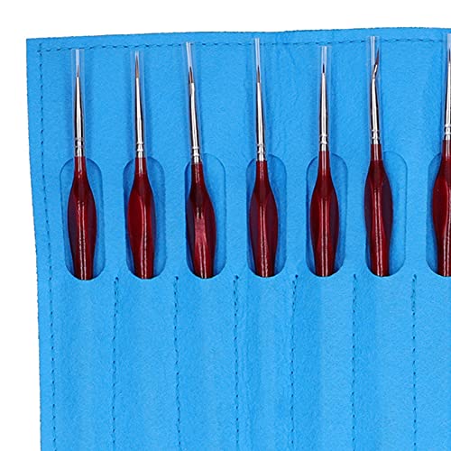 Premium Paint Brushes Set - Fine Detail Miniature Brushes for Model Painting, Face Art & Nail Design | Durable Long-Lasting Synthetic Bristles | Perfect for Artists, Hobbyists & DIY Crafts (Red)