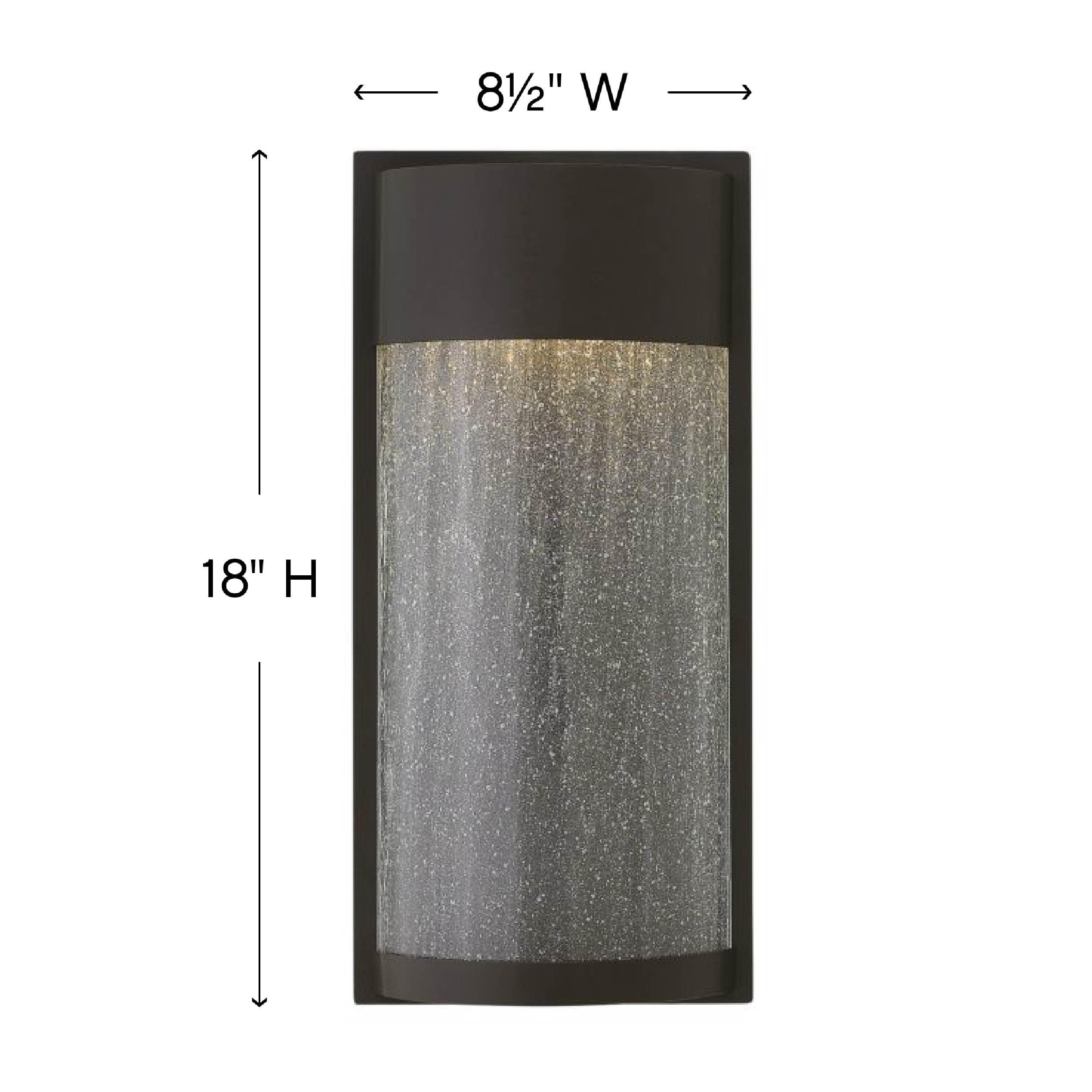 Hinkley Shelter Medium Wall Mount Outdoor LED Lantern - Aluminum Fixture with Clear Seedy Glass Shade, Dark Sky & ADA Compliant, Buckeye Bronze Finish - Perfect for Porch, Patio, and Entryway Lighting