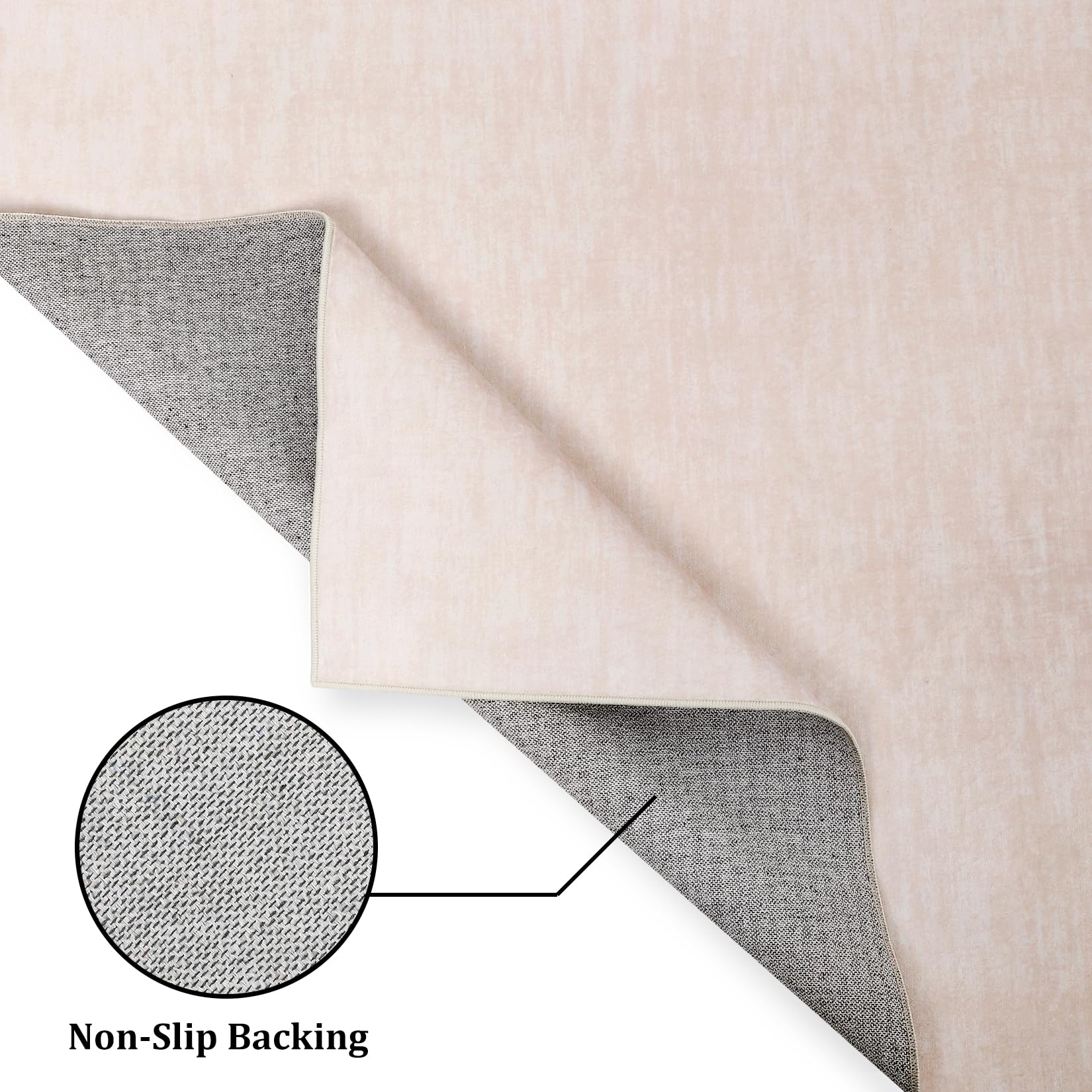 GARVEE 3x5 Washable Non-Slip Area Rug - Soft Modern Solid Ivory Beige Carpet for Living Room, Bedroom, Kitchen & Nursery - Perfect for Home Decor, Comfort & Style (3' x 5')