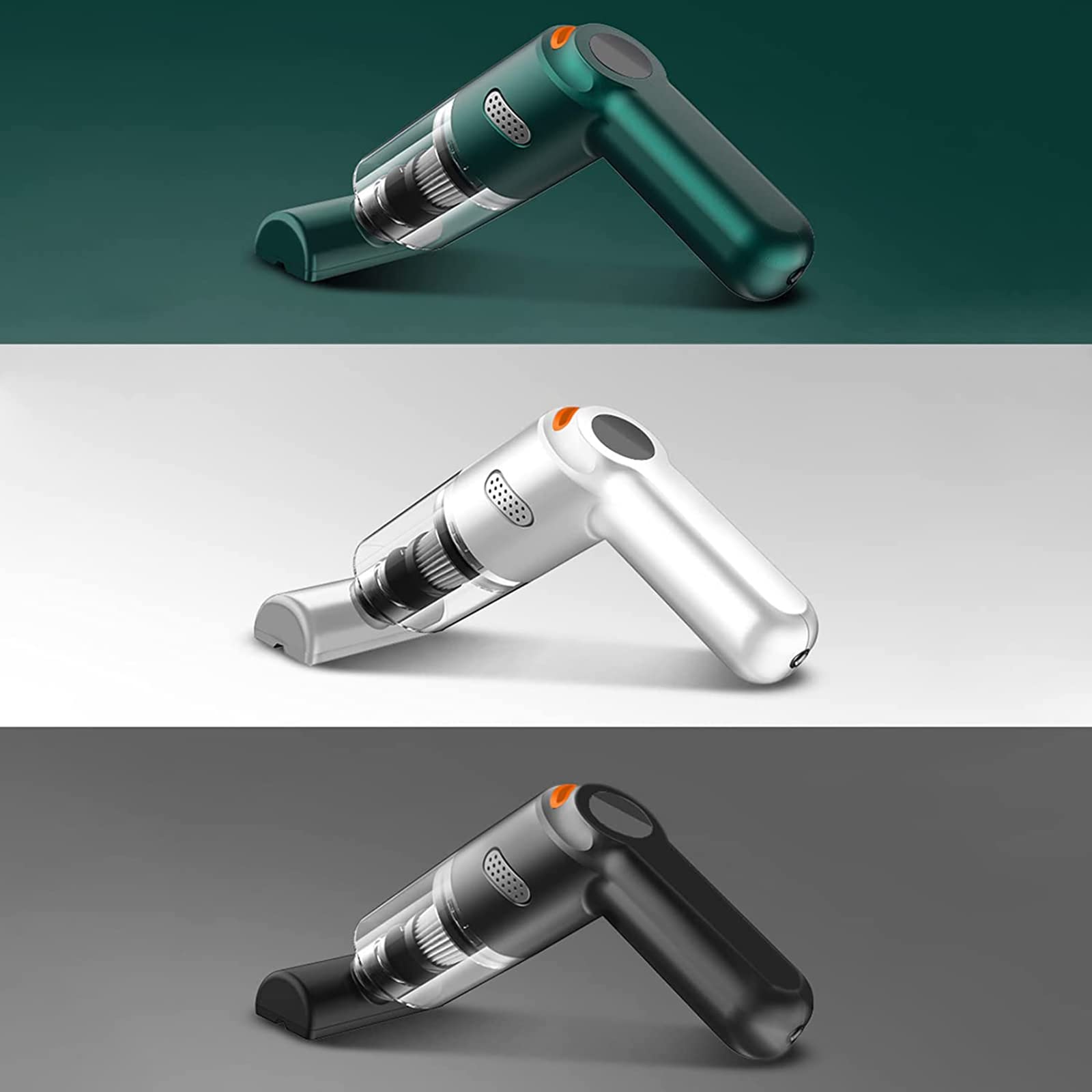 Portable Handheld Vacuum Cleaner - Powerful 120W Suction, Cordless & Lightweight for Home & Car Cleaning | Wet/Dry Mini Vacuum for Pet Hair, Crumbs, Dust | Ideal for Cars, Sofas, Stairs (Black)