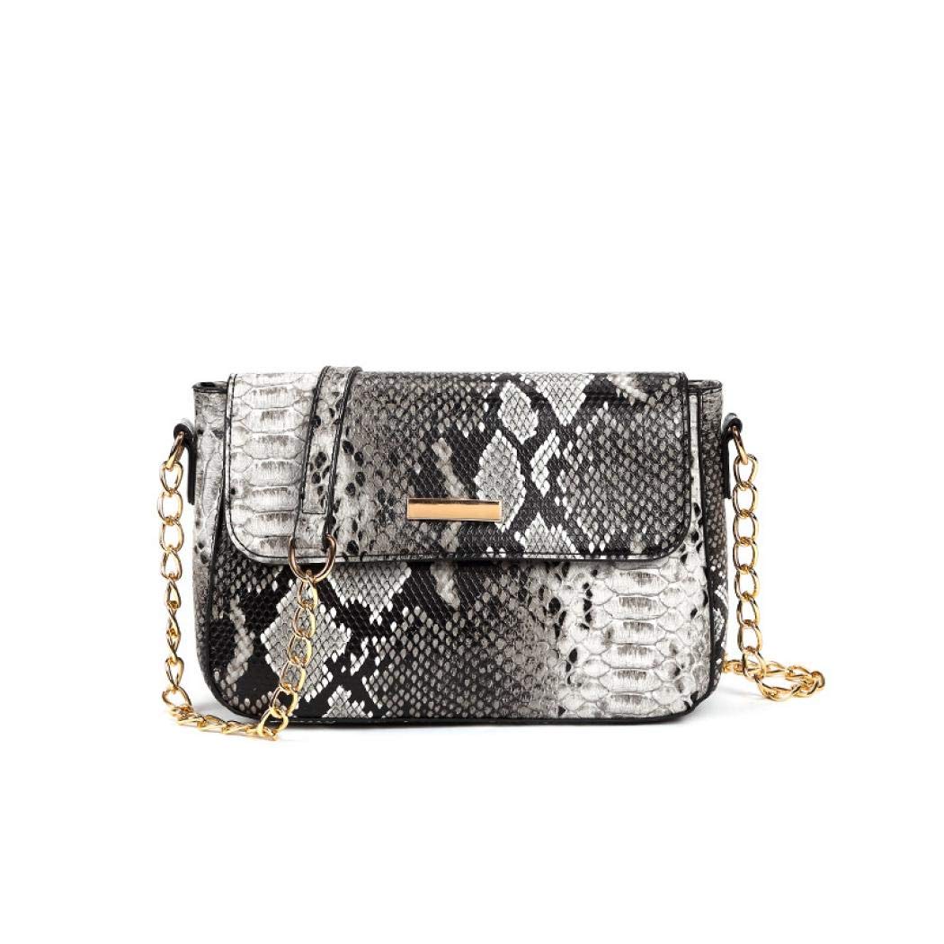 YYW Women's Snakeskin Pattern Box Shoulder Bag Crossbody Purse for Prom, Travel, Work & Everyday Use - Stylish & Functional Handbag for Ladies