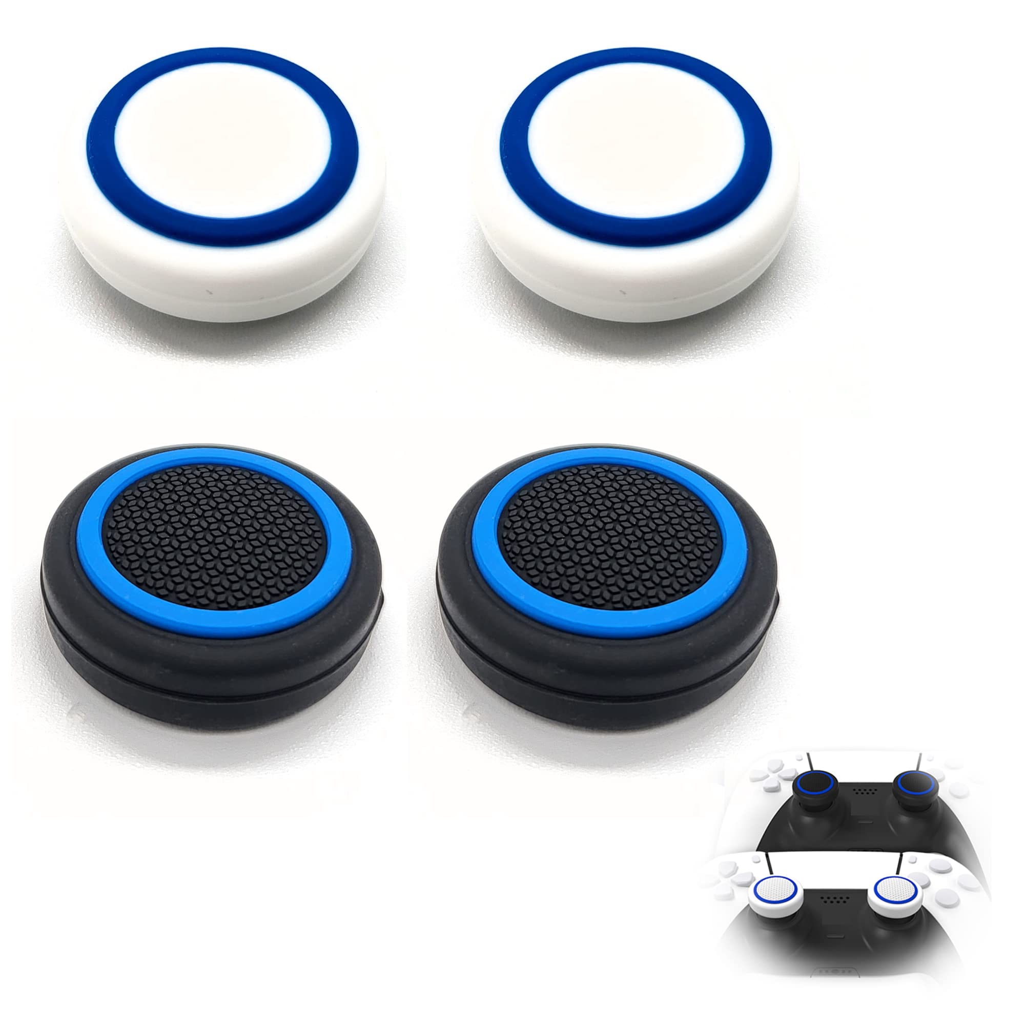 MatoSan® 4-Pack Thumbstick Grips for PS4/PS5/Xbox Series X|S Controllers - Non-Slip Joystick Covers for Enhanced Gaming Performance (Perfect for FPS, Racing & Fighting Games)