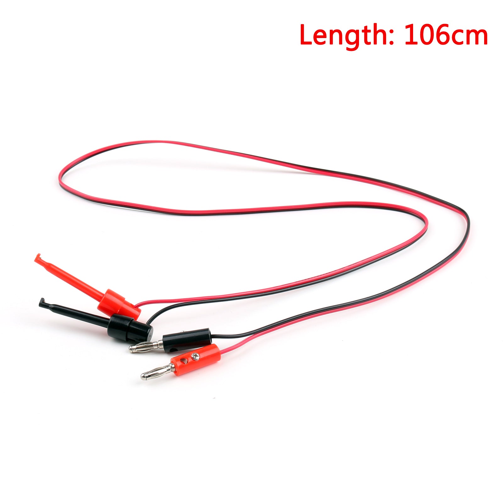 10-Pack Test Hook Clips with 4mm Banana Plug Leads - 1M Length for IC Grabbers & Probes | Perfect for Electronics Testing, Circuit Debugging & Lab Equipment Connections