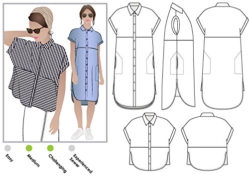 Style Arc Blaire Shirt Dress Sewing Pattern - Women's Sizes 04-16 | DIY Fashion for Casual Wear & Office Outfits
