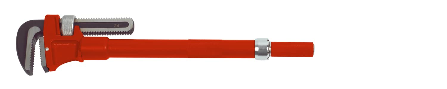 KS TOOLS - 24 Inch Adjustable Telescopic Pipe Wrench for Plumbing, HVAC & DIY Projects - Heavy Duty Steel Construction - Perfect for Home Repairs & Professional Use