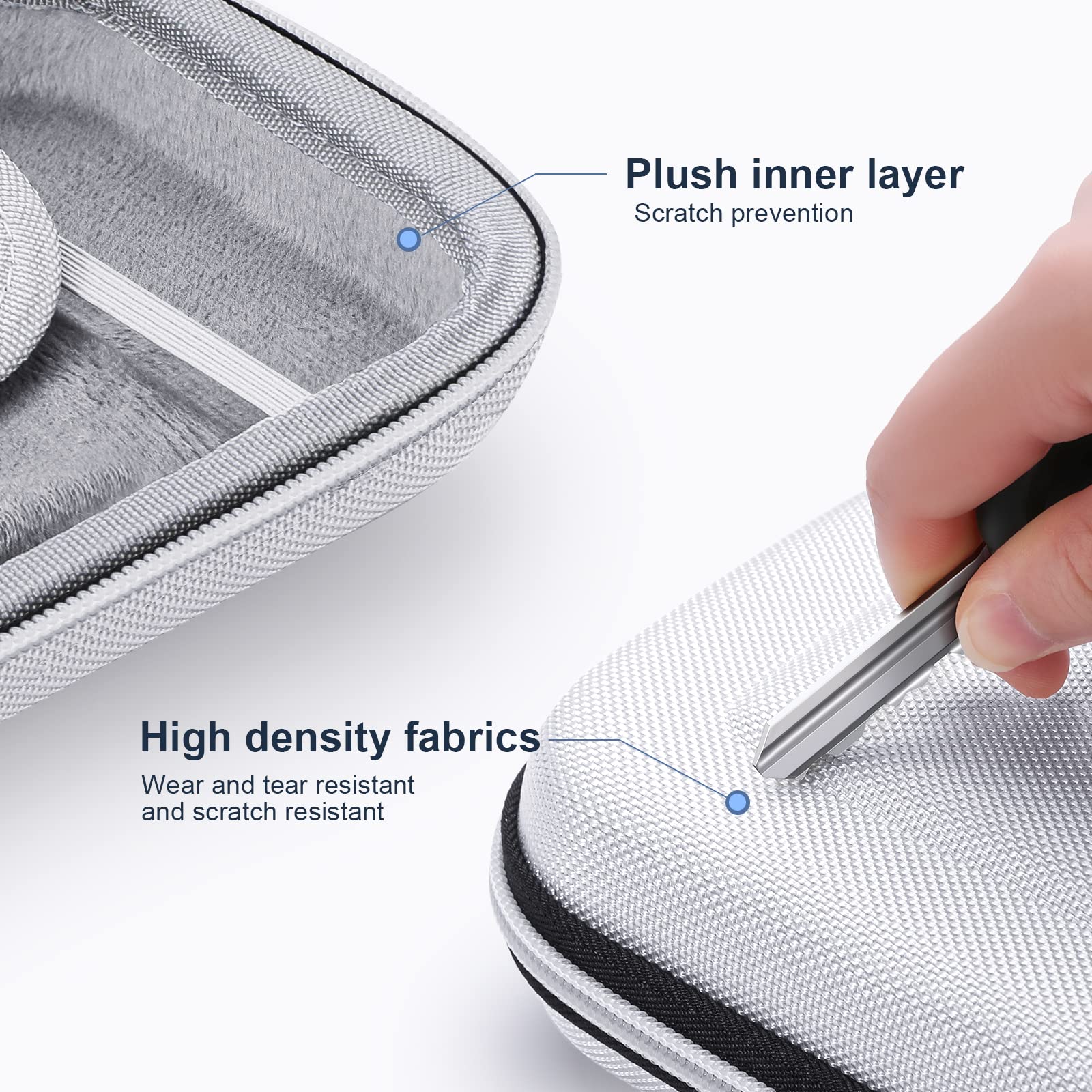 Benazcap Hard Shell Travel Carrying Case for Nintendo Switch & Switch OLED - Protective Storage Pouch with 10 Game Slots | Shockproof Design for Console & Accessories | Perfect for Travel, Commuting & Gaming On-The-Go (White)