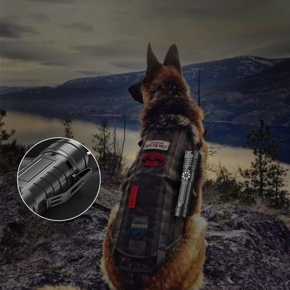 High-Power LED Tactical Flashlight - Adjustable Focus, Stepless Dimming, Waterproof for Outdoor Adventures (Hiking, Camping, Emergency Use) | XH-P50 Highlight Wick