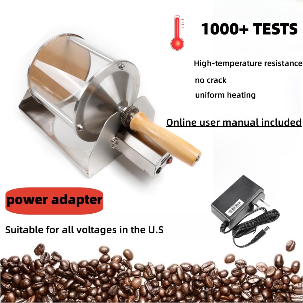 Premium Gas Coffee Roaster Machine for Home & Cafe - 13V 3A Electric Coffee Bean Roaster Baker - Perfect for Fresh Roasting Coffee Beans at Home or Small Coffee Shops