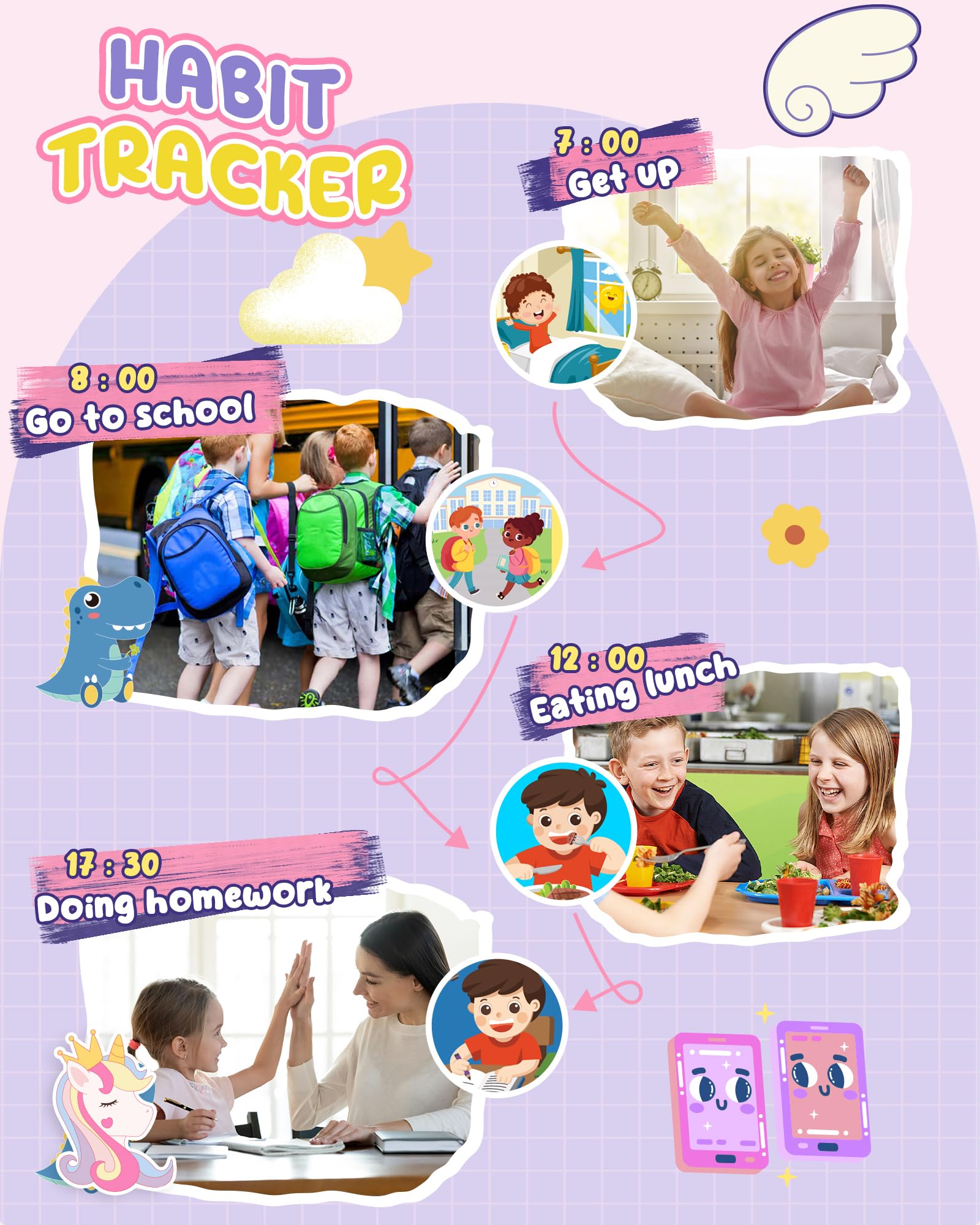 UCIDCI Kids Smart Phone Toy for Girls & Boys Ages 3-7 - Educational Learning Games, Dual Camera, MP3 Music Player - Perfect Travel & Birthday Gift for Toddlers | Fun Pretend Play & Early Learning Tool