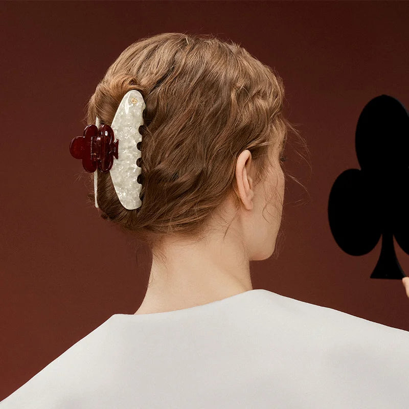 Janisa XL Large Hair Claw Clip - Strong Hold Hair Clips for Thick Hair, Women's Big Hair Claw for Ponytail, Bun & Updo - Perfect for Workout, Office & Everyday Use