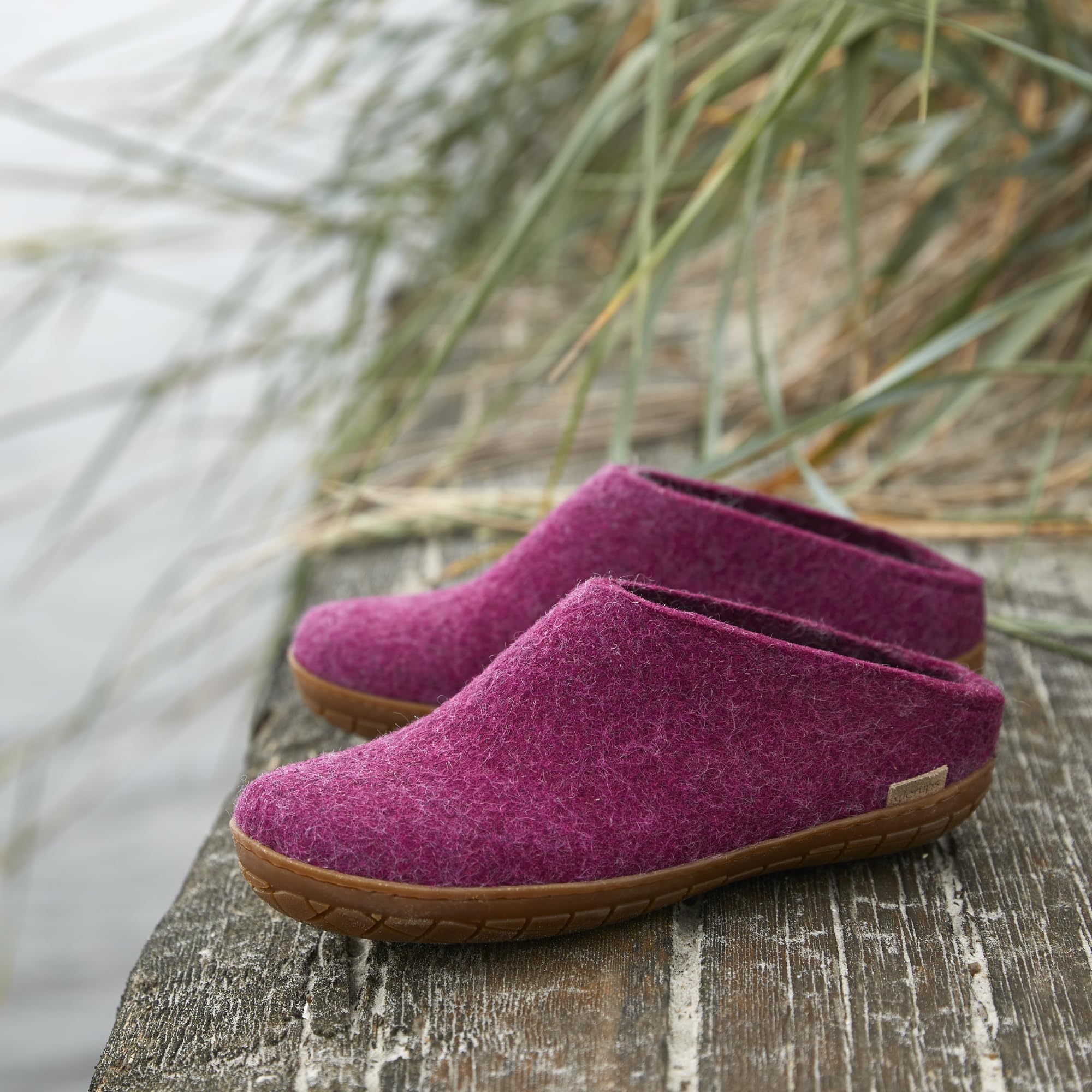 Premium Unisex Wool Slippers with Rubber Sole - GLERUPS Slip-On Indoor/Outdoor Comfort Shoes for Women & Men | Perfect for Home, Office, and Casual Wear
