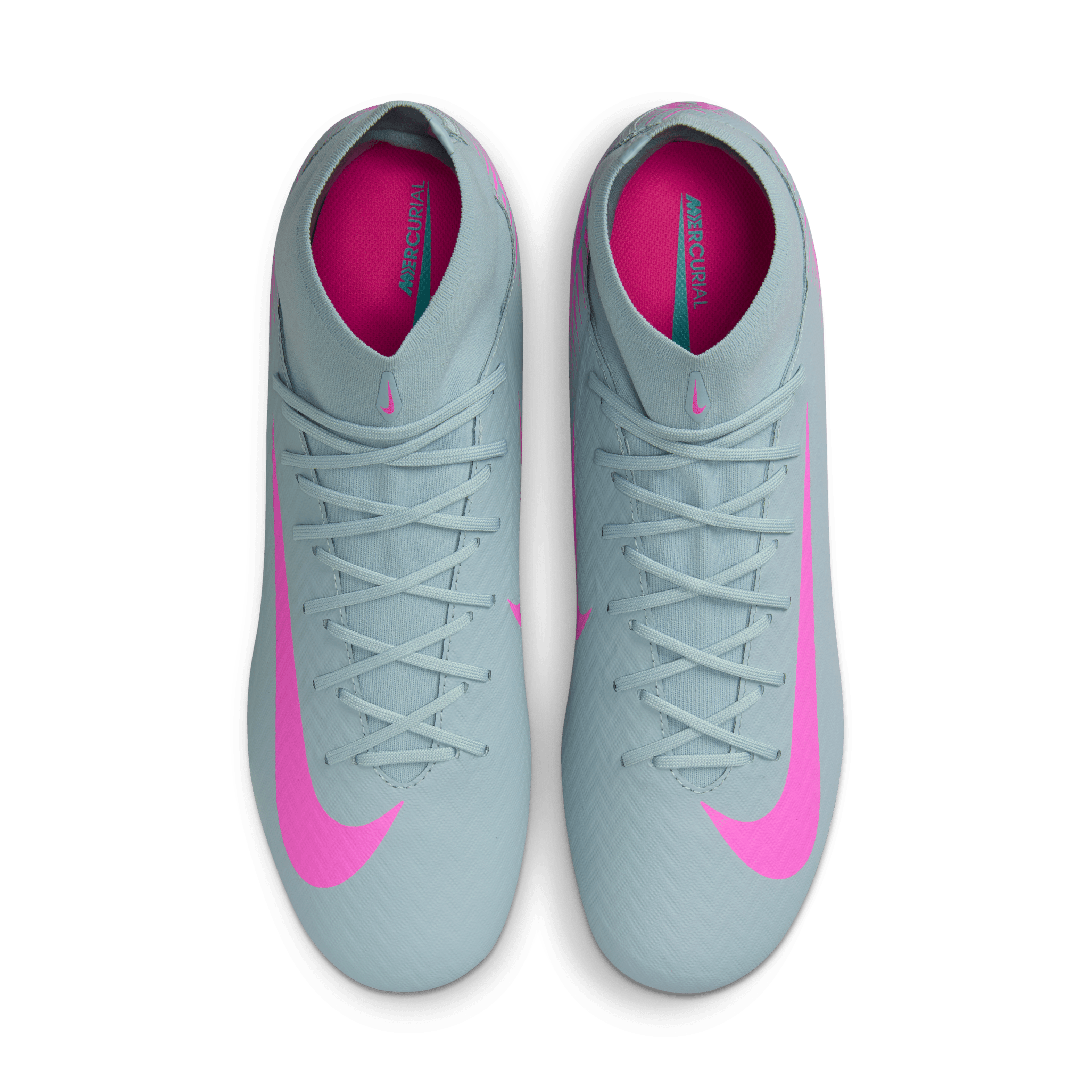 Nike Mercurial Superfly 10 Academy FG/MG Soccer Cleats for Men - Lightweight Football Shoes with Dynamic Fit (Ocean Cube/Pink Blast) - Perfect for Turf & Artificial Grass Training Sessions