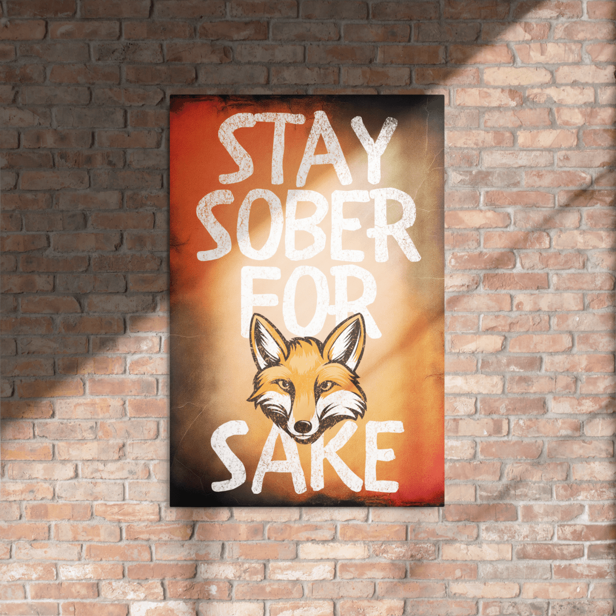 Stay Sober For Fox Sake - Rustic Metal Wall Art Decor for Home, Bar & Man Cave - Perfect for Living Room, Office & Pub Wall Decor