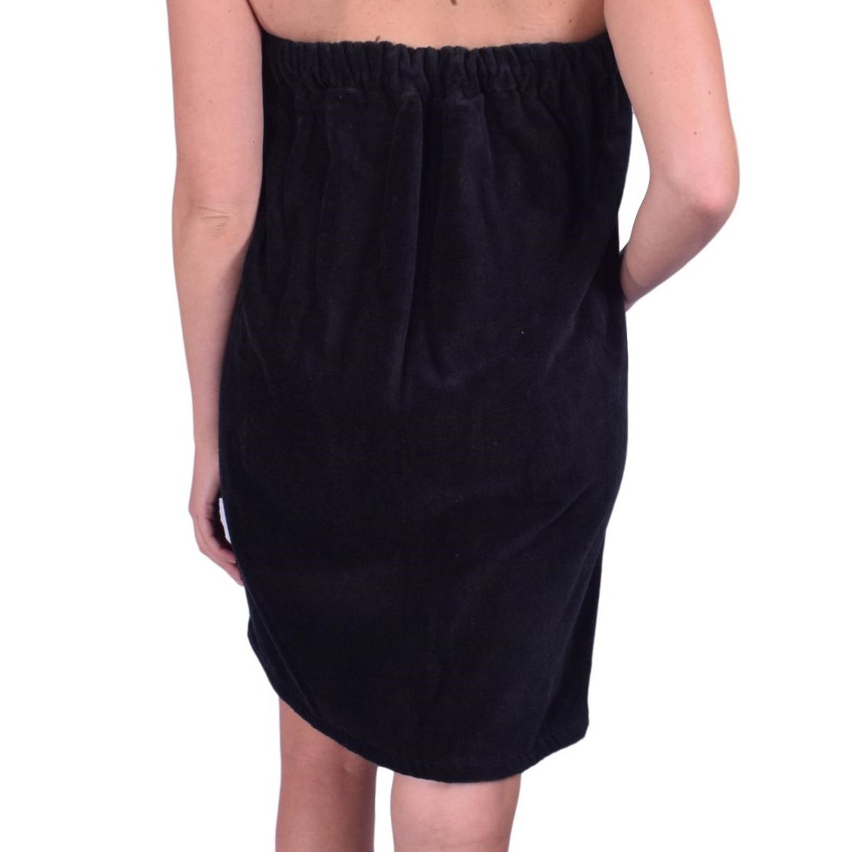 Anatolian Women's Body Wrap Towel - 100% Turkish Cotton Adjustable Cover Up for Beach, Spa, Gym, Bath & Pool - Soft & Absorbent - Made in Turkey (Black, 2 Pack) - Perfect for Swimming, Yoga, Lounging & Post-Shower Comfort