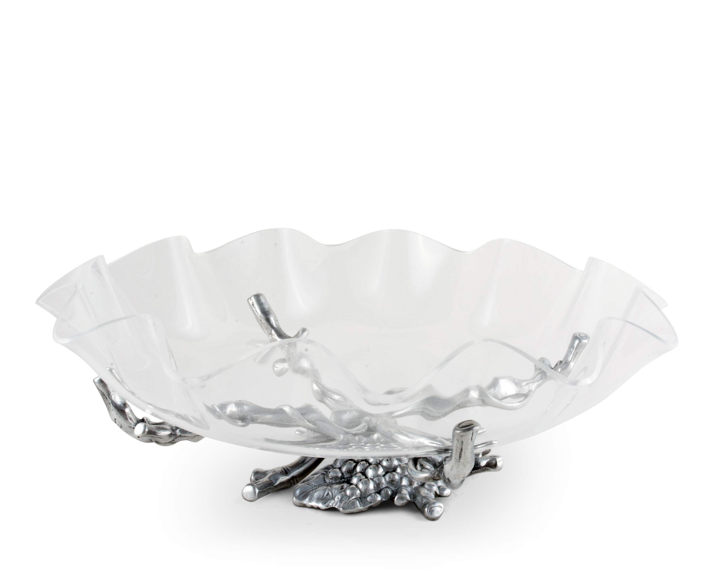 Premium Arthur Court Acrylic Grape Pattern Serving Bowl - 16