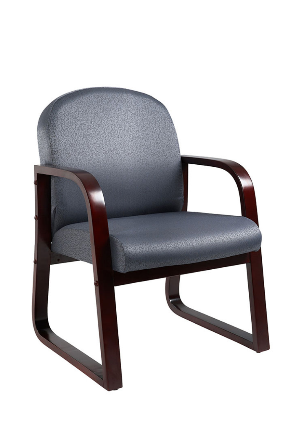 Premium Mahogany Wood Frame Accent Chair with Fabric Upholstery B9570 - Stylish Dining or Guest Chair for Living Room, Office, and Home Decor