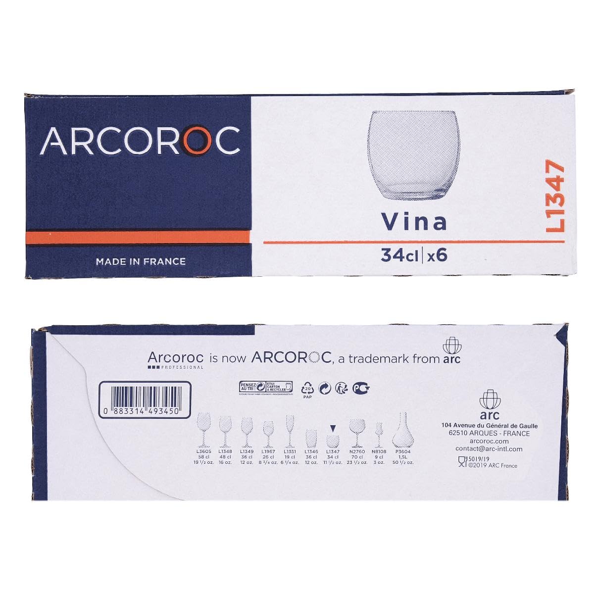 Arcoroc ARC 79698 Shetland 420ml Clear Long Drink Glasses - Set of 12 - Durable Glassware for Cocktails, Iced Tea & Entertaining - Perfect for Bars, Restaurants & Home Use