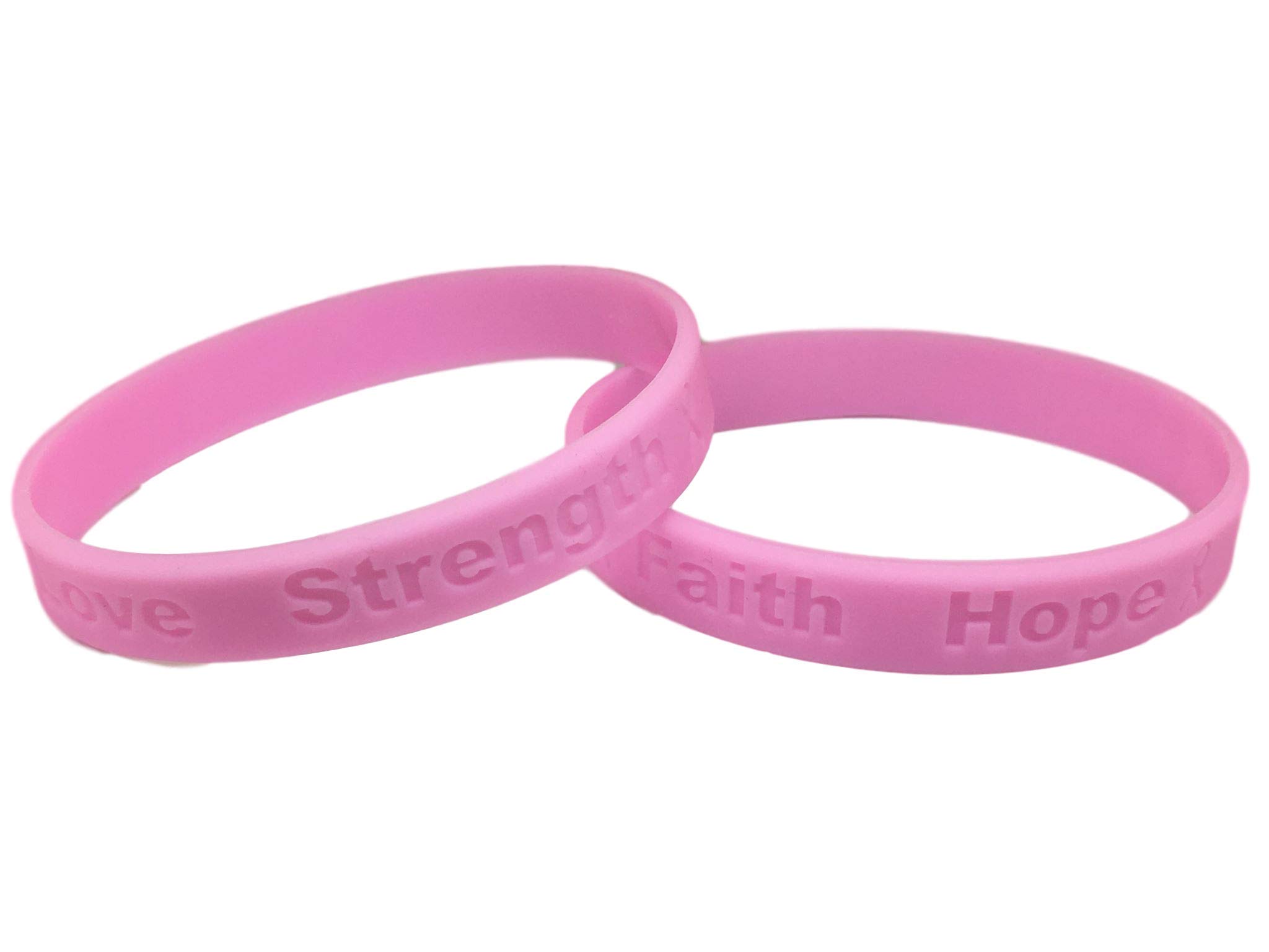 5 Pack Pink Medical Grade Silicone Awareness Bracelets - Latex & Toxin Free - Perfect for Cancer Support, Fundraising & Daily Wear (5 Bracelets)