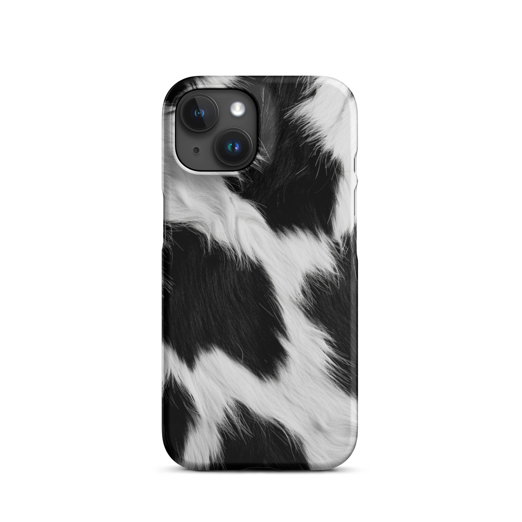 Cow Print iPhone Snap Case - Trendy Animal Design Protective Cover for iPhone 11/12/13/14/15 Pro Max - Perfect for Farm Lovers & Country Style Accessories
