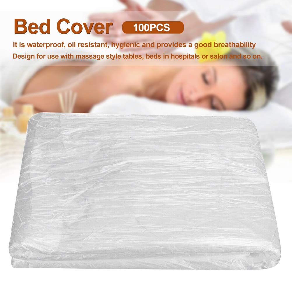 QOONESTL 100pcs Disposable Bed Sheet Covers - Waterproof Couch & Massage Table Protectors for Waxing, Beauty Treatments & Medical Use - Ideal for Spas, Salons & Home Care