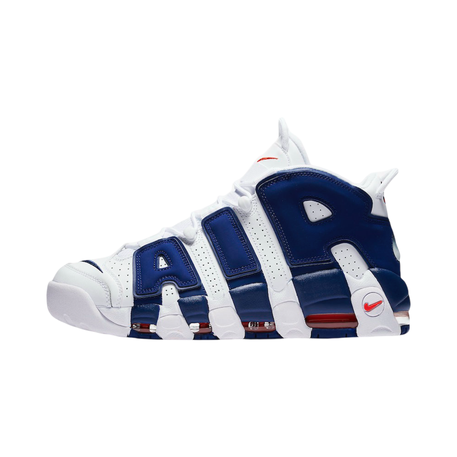 Nike Air More Uptempo '96 'Knicks' Basketball Shoes - White/Deep Royal Blue Retro Sneakers for Men | Streetwear & Basketball Performance