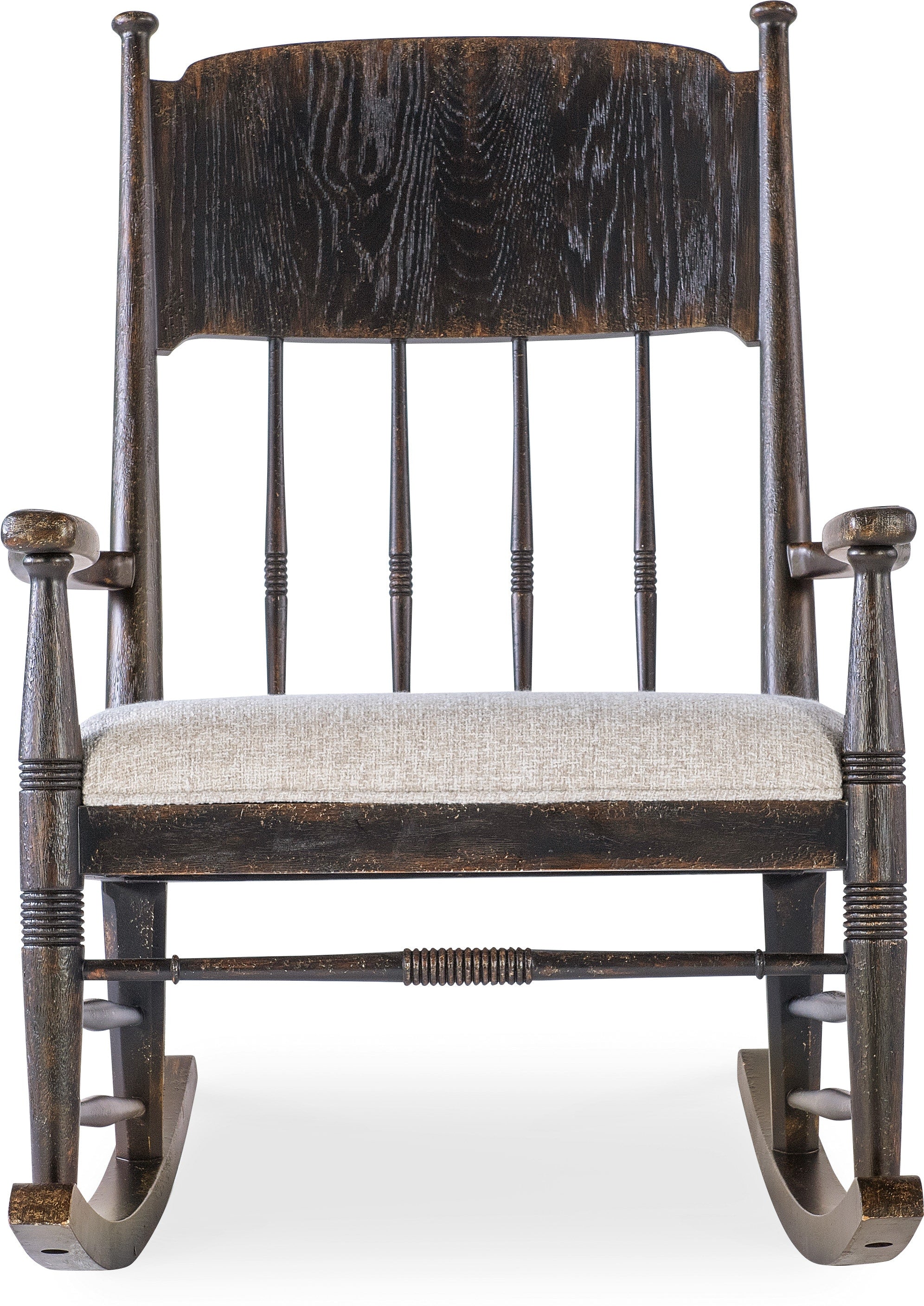 Americana Beige Rocking Chair - Comfortable Porch Rocker for Relaxing Outdoors, Nursery, or Living Room