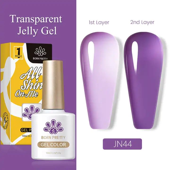 Born Pretty Jelly Nude Gel Polish - Long Lasting Soak Off UV LED Nail Polish for Salon & Home Manicure - Perfect for Weddings, Parties & Everyday Wear
