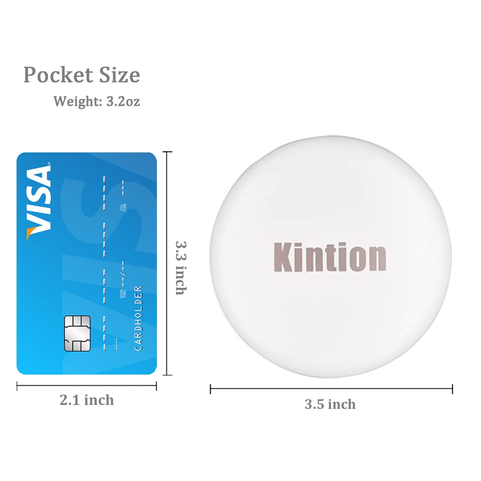 Kintion Rechargeable LED Compact Mirror with Light - 1X/10X Magnification, 2-Sided Folding Travel Makeup Mirror, Portable Pocket Mirror for Women, Perfect Gift (White) | Ideal for Travel, Home, Office & On-the-Go Touch Ups