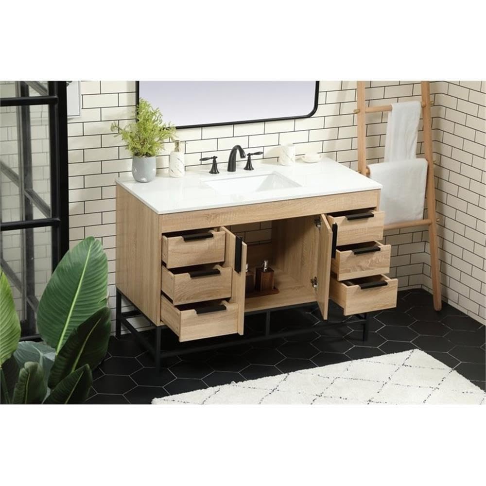 Modern 30-Inch Single Bathroom Vanity with Under Sink Storage Organizer - Elegant Green Decor for Small Bathrooms & Powder Rooms | Space-Saving Bathroom Cabinet Solution