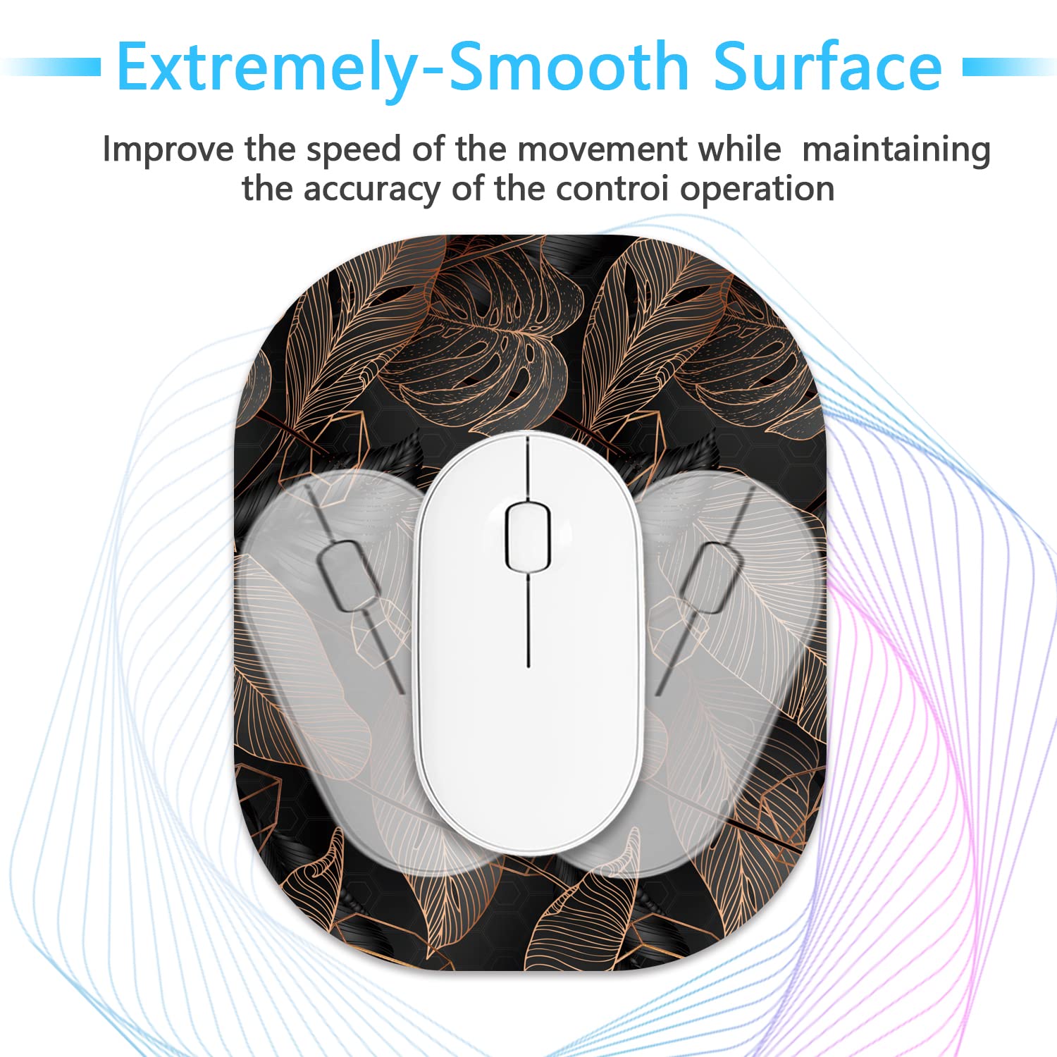 Summer Garden Mini Mouse Pad 6x7 Inch - Non-Slip Rubber Base Waterproof Mouse Mat for Laptop Keyboard Tray & Wireless Mouse - Perfect for Home Office, Travel & Beach Themed Desks (Shell Design)
