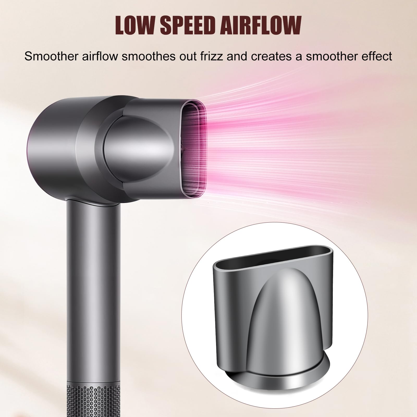 Dyson Supersonic Hair Dryer Nozzle Attachments - Gentle Air Diffuser, Styling Concentrator & Smoothing Nozzle for HD01 HD02 HD03 | Professional Salon Styling at Home