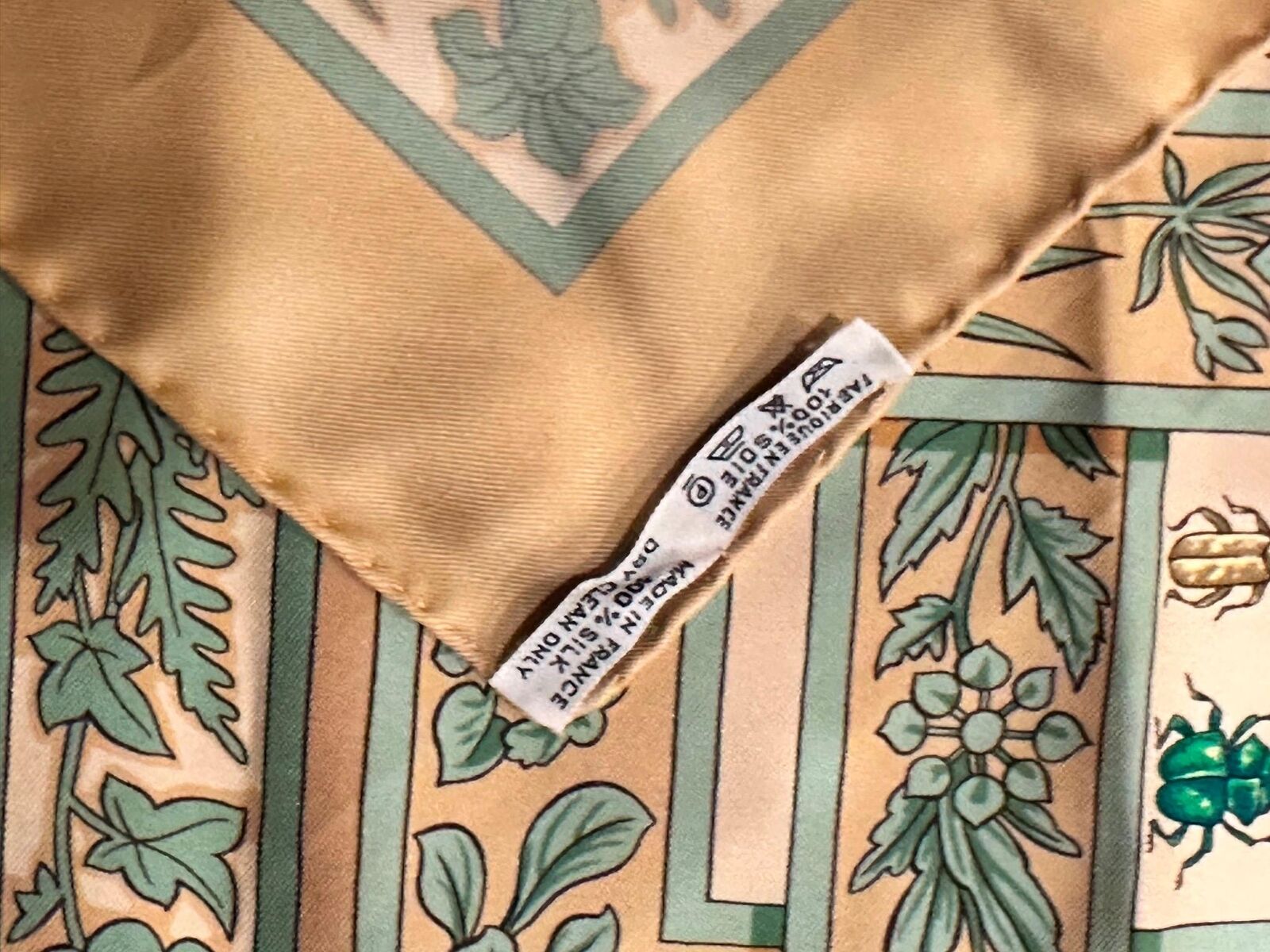 Authentic Hermes Carre Joyaux de L'ete Jacquelot 90cm Tan Silk Scarf - Luxury Fashion Accessory for Women, Perfect for Parties & Special Occasions