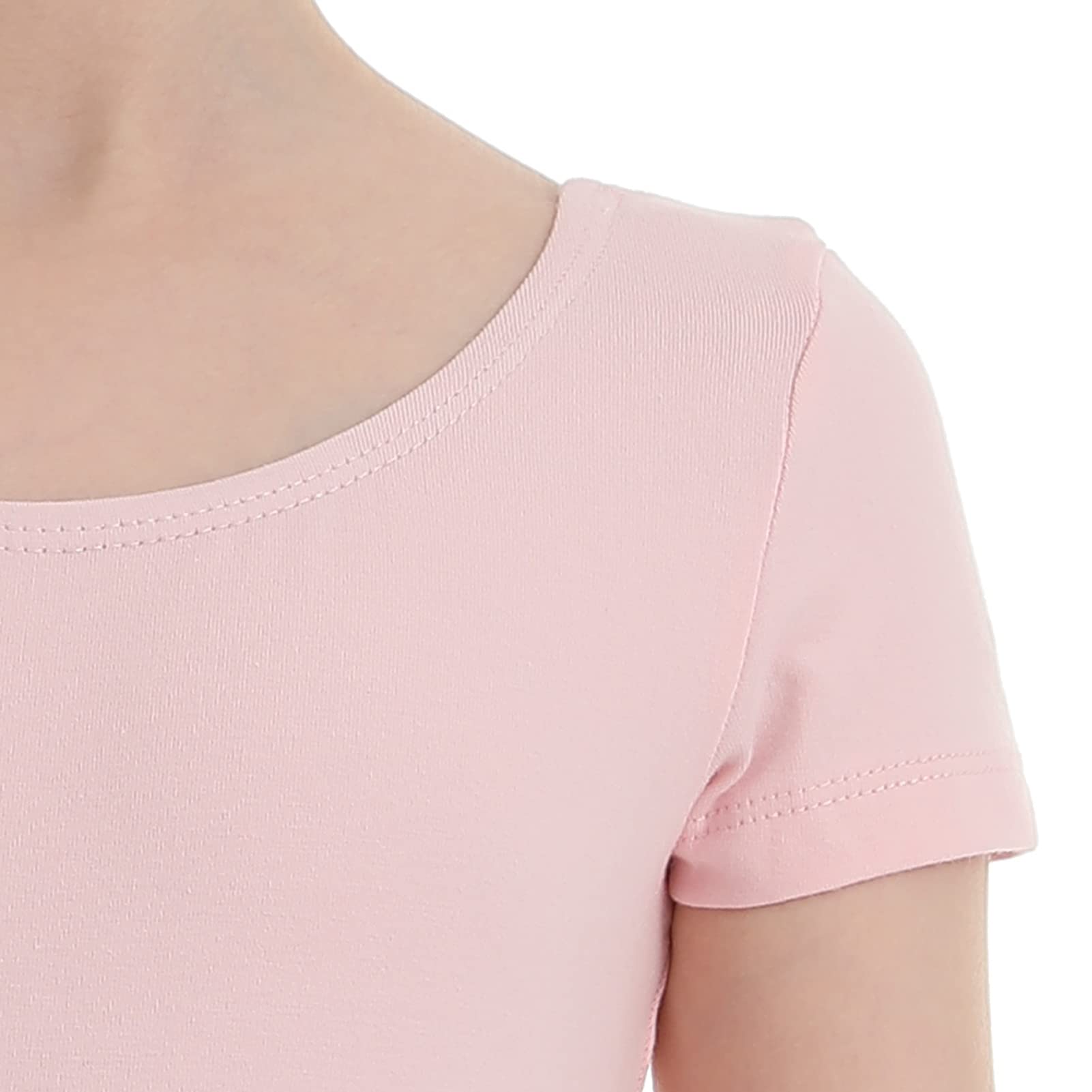 Phineein Girls Short Sleeve Team Basic Leotards for Kids - Dance, Gymnastics & Ballet Practice Wear
