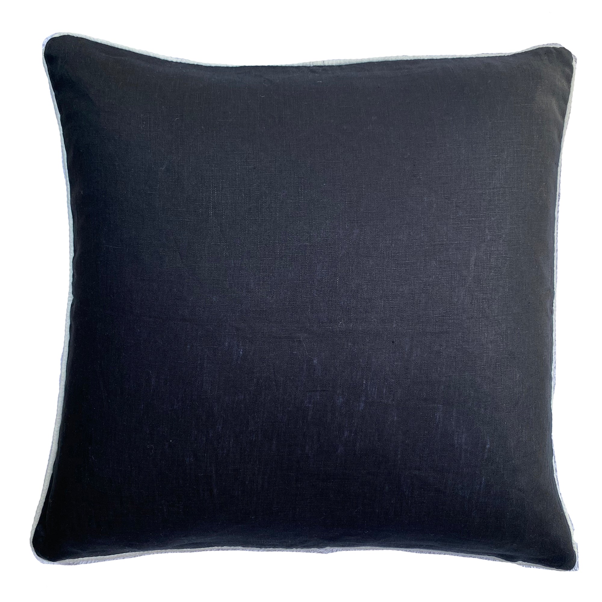 Zaab Geneva Black Square Filled Cushion 50x50cm - Premium Sofa Throw Pillow for Living Room, Bedroom & Office Decor