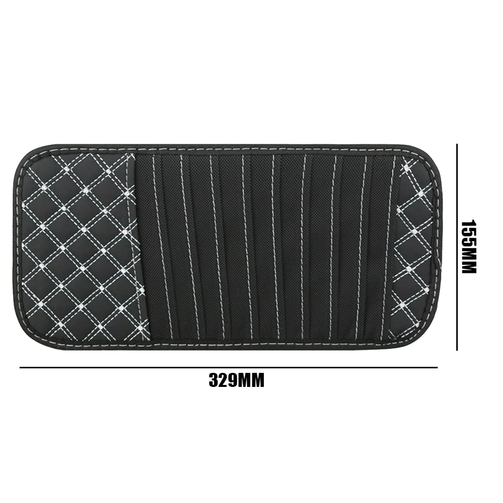 SEADEAR 10-Slot Car CD Holder & DVD Storage Case - Sun Visor Organizer for CDs & DVDs - Compact & Durable White Car Accessory (Perfect for Road Trips, Commuting & Music Lovers)