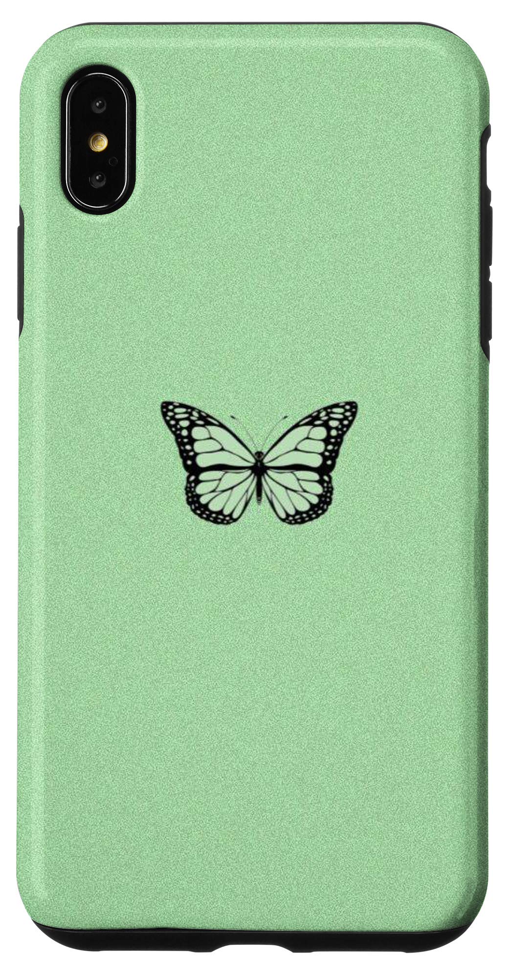 iPhone XS Max Case - Green Butterfly Design for Daily Protection