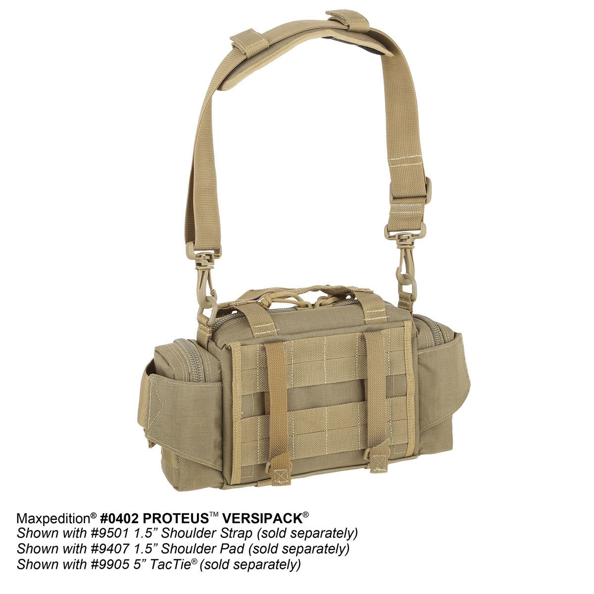 Proteus Versipack - Durable Tactical Sling Backpack for Outdoor, Travel & EDC | Water-Resistant & Multi-Pocket Design for Hiking, Camping & Daily Commute