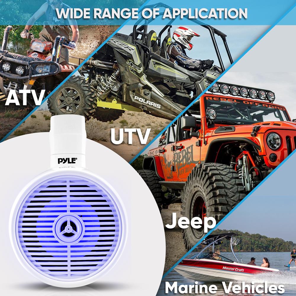 Waterproof Marine Wakeboard Bluetooth Speaker System - Wireless Floating Speaker for Boating, Pool, Beach & Outdoor Adventures