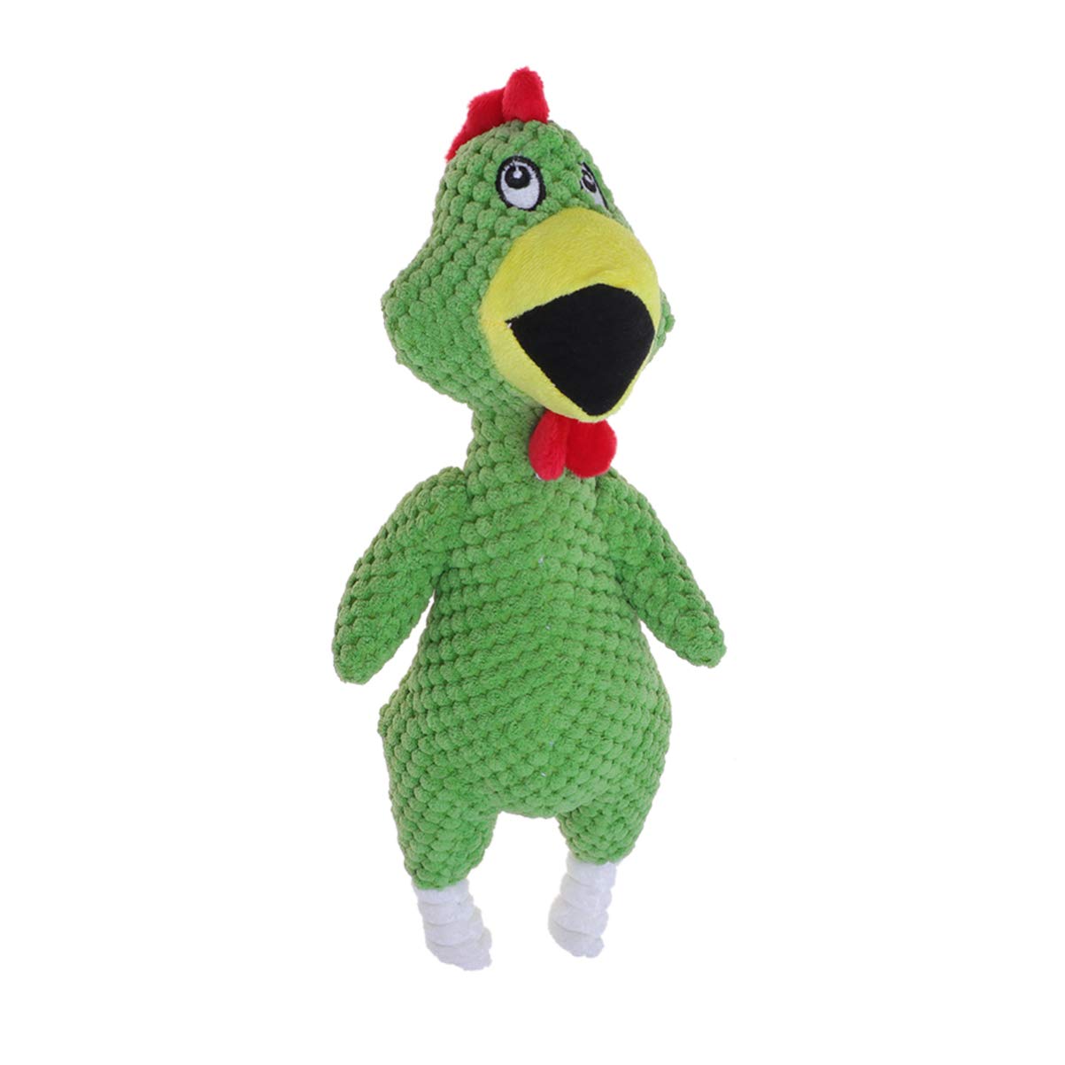 POPETPOP Squeaky Chicken Dog Toy - Soft Velvet Chew Toy for Puppies & Dogs, Fun Interactive Squeaky Noise, Durable Cartoon Design (Green) - Perfect for Playtime, Training & Stress Relief