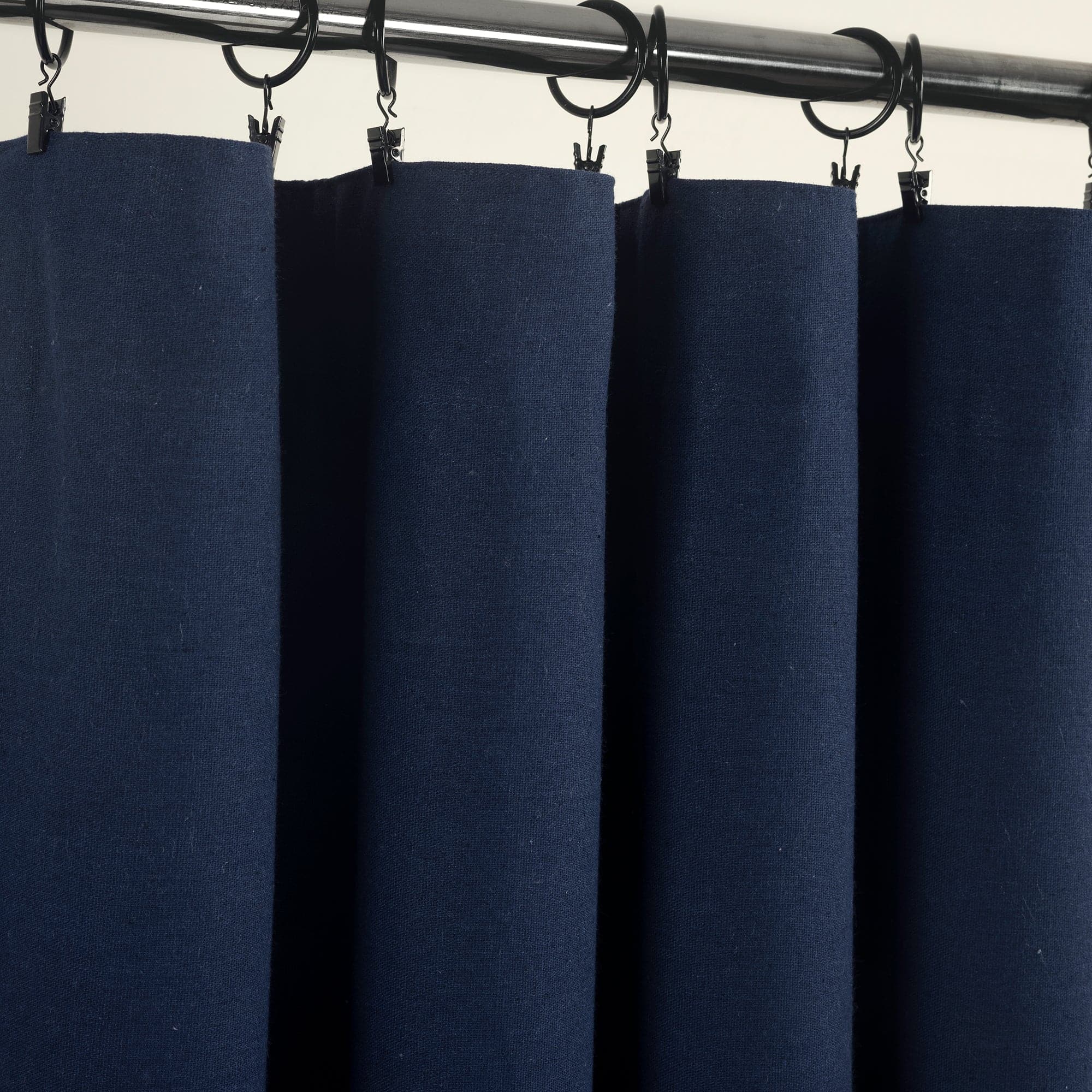 Blackout Linen Curtain Panels with Button Lining - 100% Light Blocking Window Drapes for Bedroom & Living Room Privacy & Sleep
