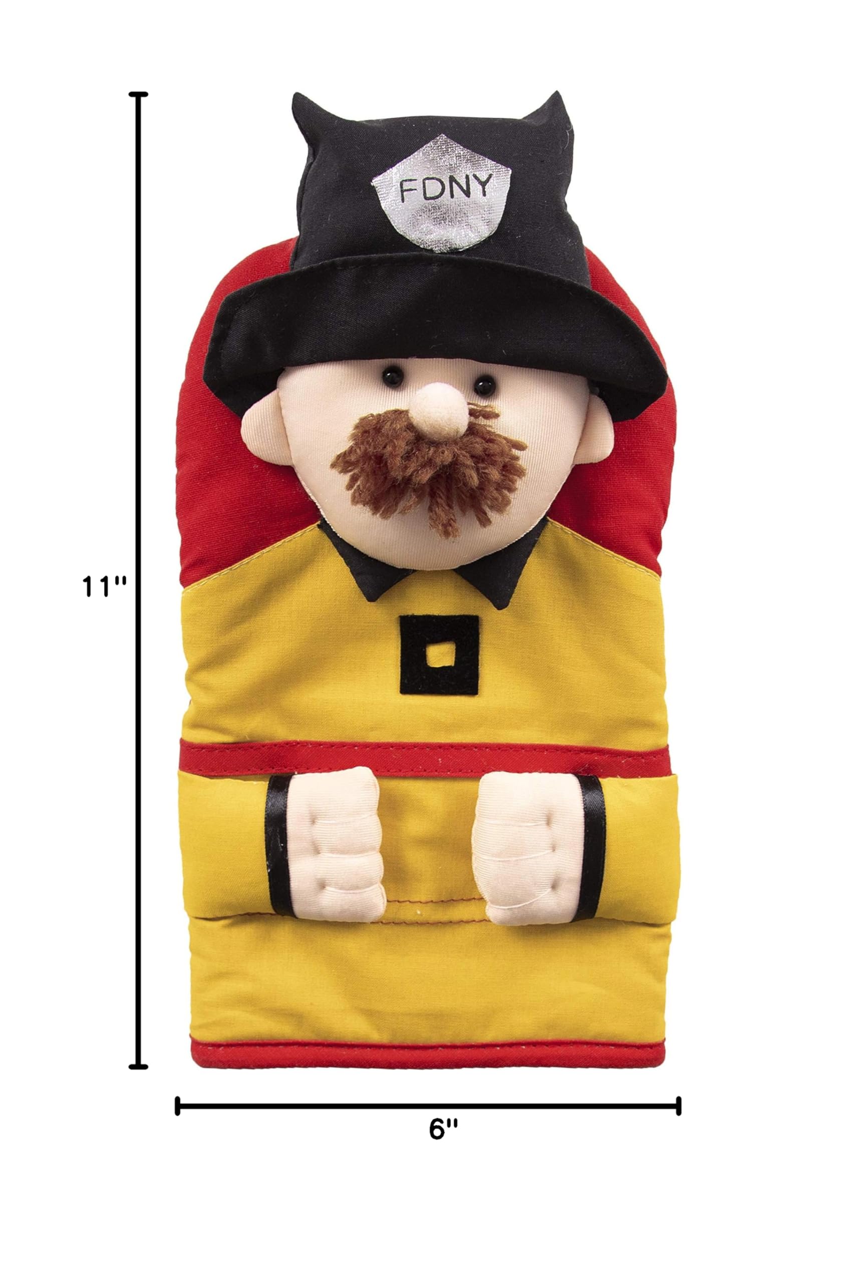 Ritz Kitchen Friends Novelty Cotton Oven Mitt - Fireman Design, Perfect Housewarming Gift, Kitchen Decoration, Ideal for Men, 6