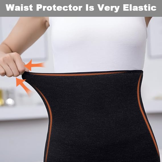 Premium Winter Cashmere Waist Warmer Belt - Thermal Kidney & Back Support for Pain Relief - Soft Wool Loin & Abdominal Binder - Ideal for Cold Weather, Office Work & Back Pain Comfort