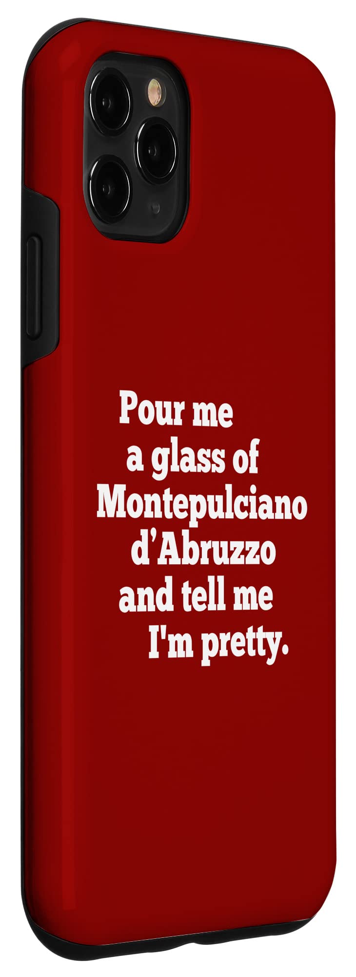 iPhone 11 Pro Max Case for Wine Lovers - Funny Montepulciano d'Abruzzo Italian Red Wine Design | Perfect Gift for Sommeliers & Wine Enthusiasts | Protective Phone Cover for Parties, Vineyard Visits & Wine Tasting Events