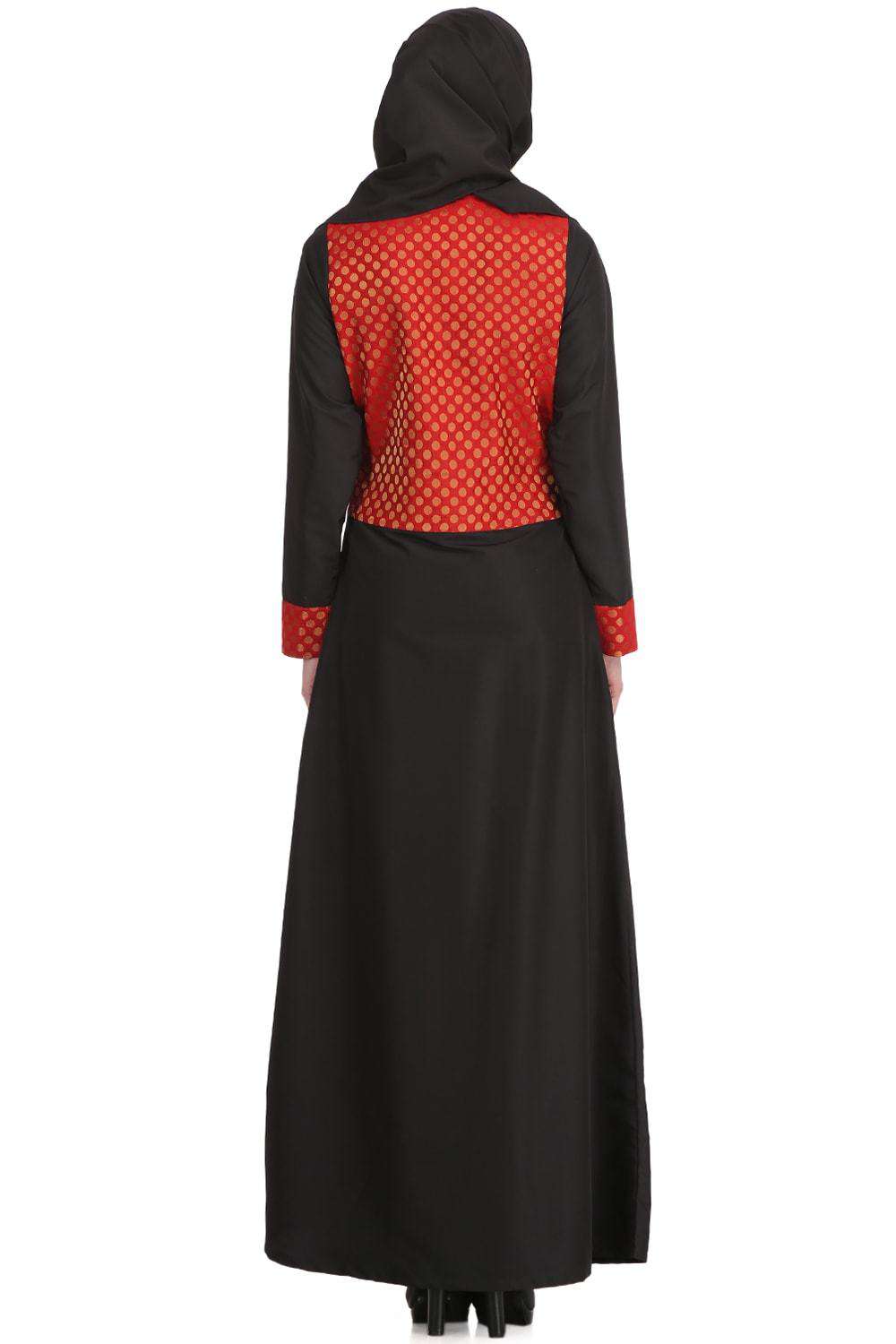 Faheemah Black Nida Abaya - Elegant Muslim Prayer Dress for Women - Perfect for Prayer, Mosque, and Special Occasions